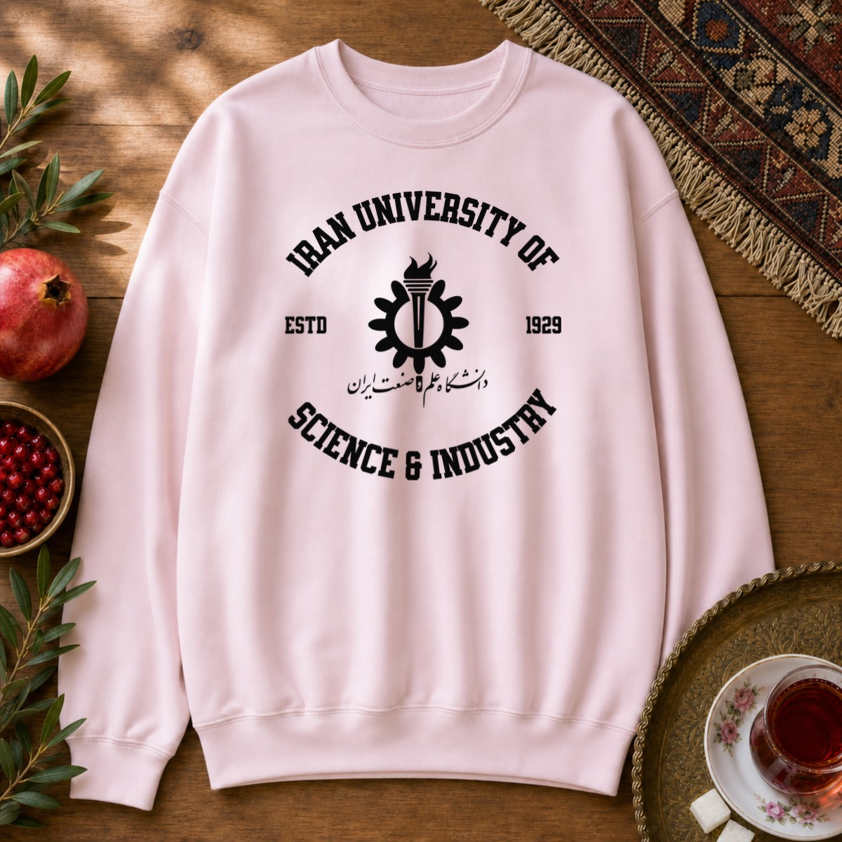 Iran University of Science and Technology Sweatshirt - Light Pink