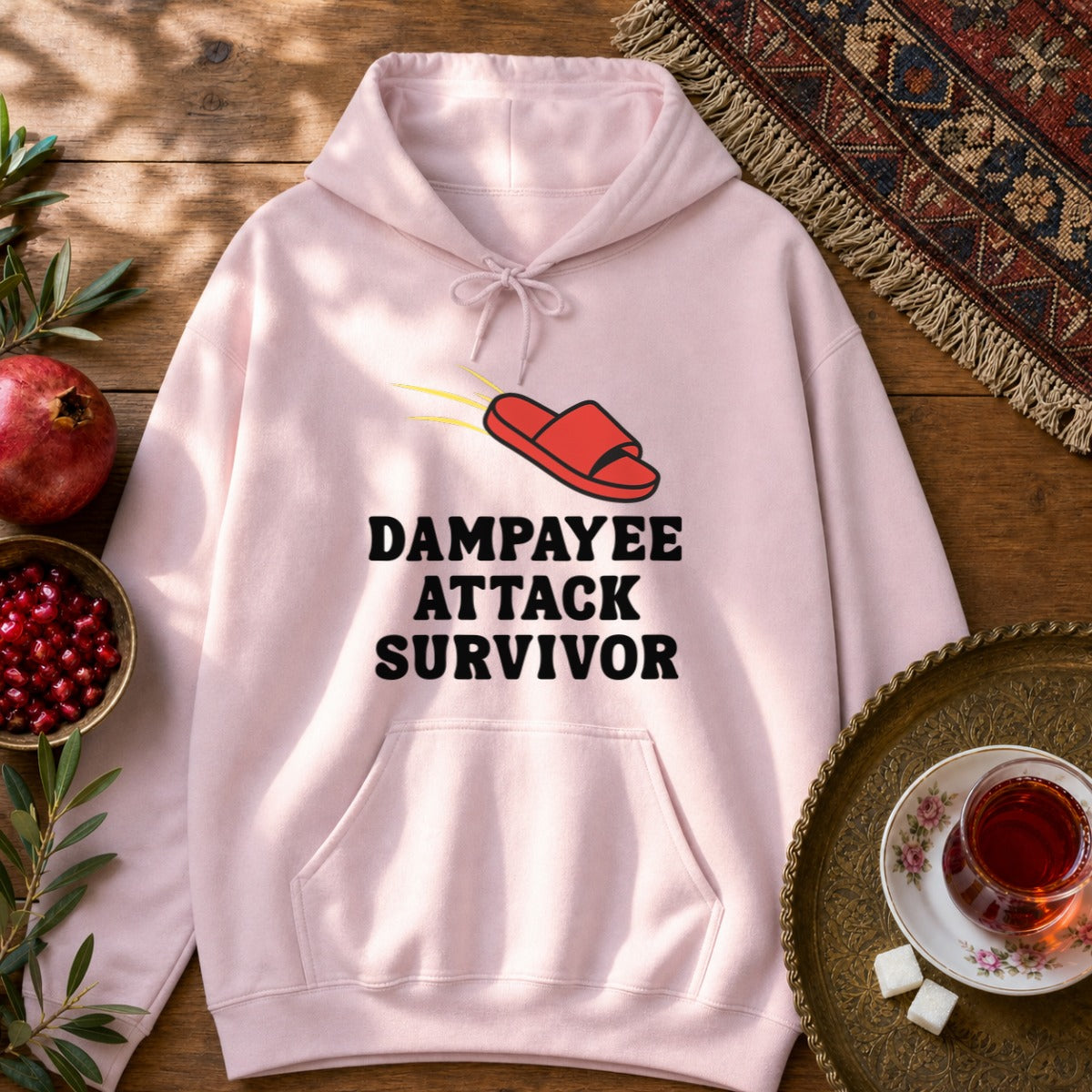 Dampayee Attack Survivor Hoodie - Light Pink