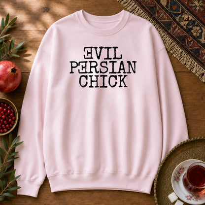 Evil Persian Chick Sweatshirt - Light Pink