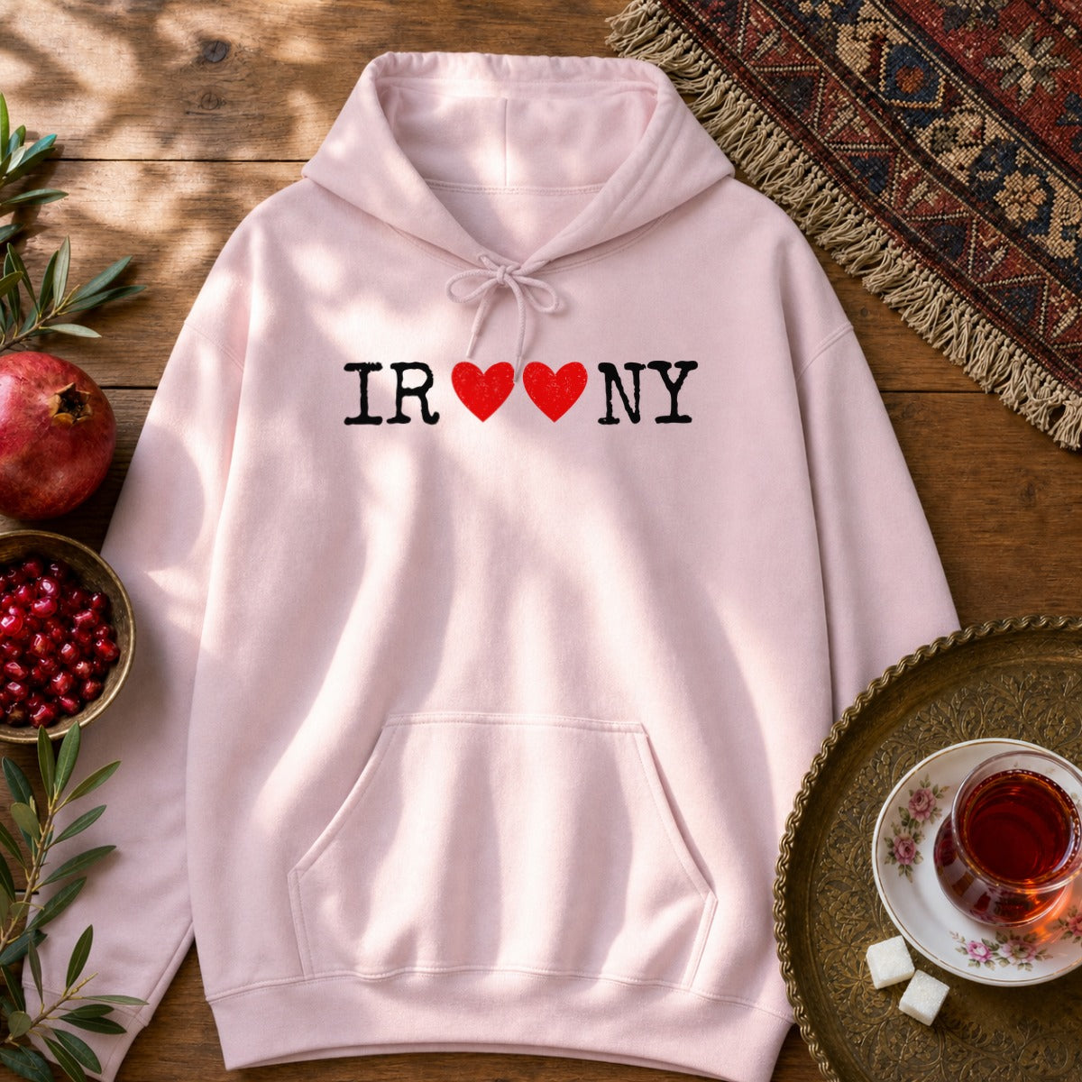 Iroony Hoodie - Light Pink