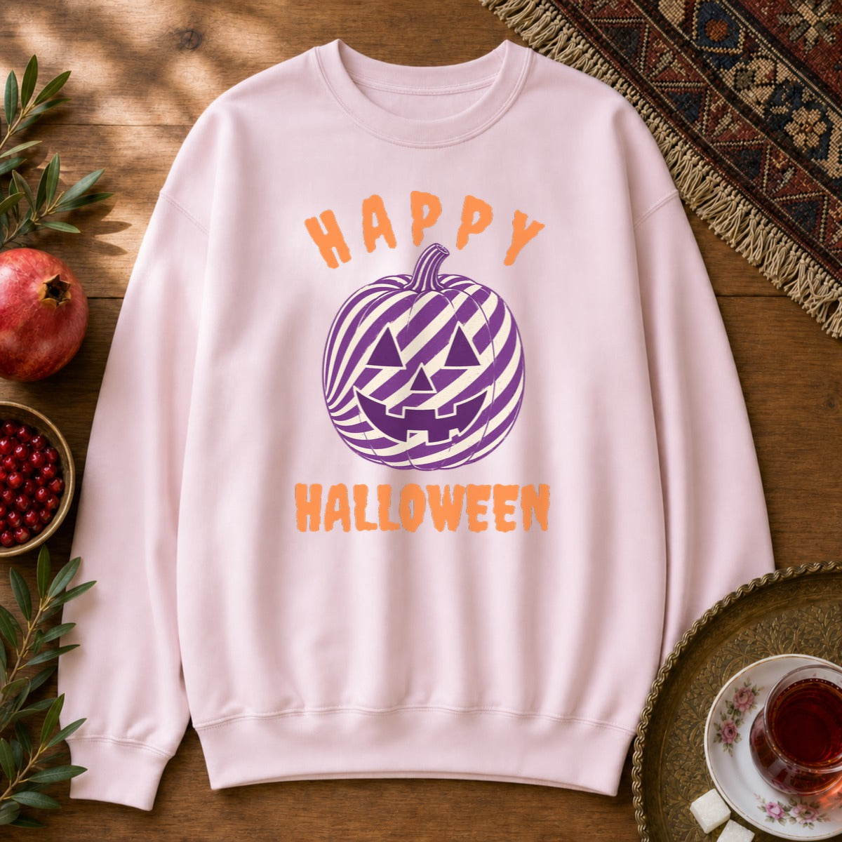 Happy Halloween - Toop Plastici Sweatshirt - Light Pink