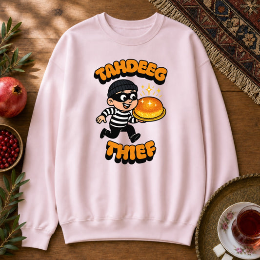 Tahdeeg Thief Sweatshirt - Light Pink