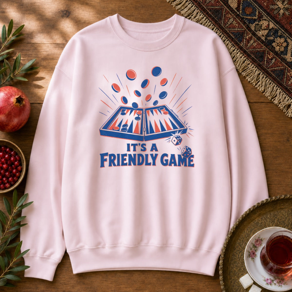 It's a Friendly Game Sweatshirt - Light Pink