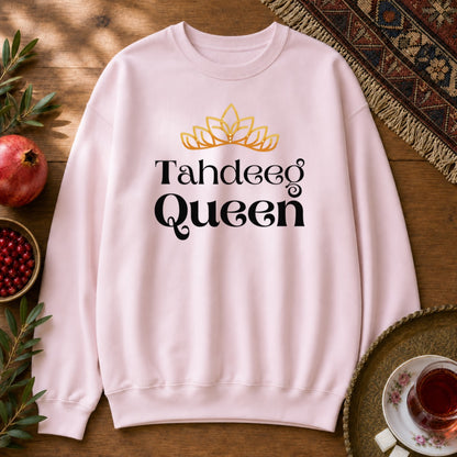 Tahdeeg Queen Sweatshirt - Light Pink