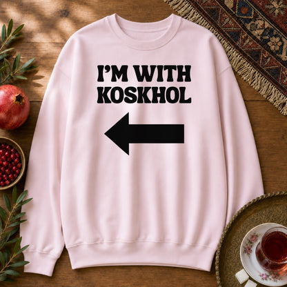 I'm with Koskhol - Right Sweatshirt - Light Pink