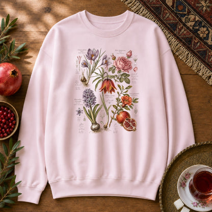 Flora of Iran Sweatshirt - Light Pink