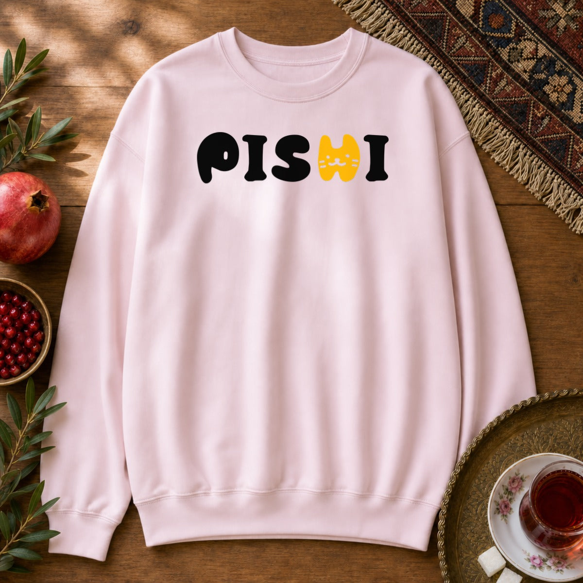 Pishi Type Sweatshirt - Light Pink