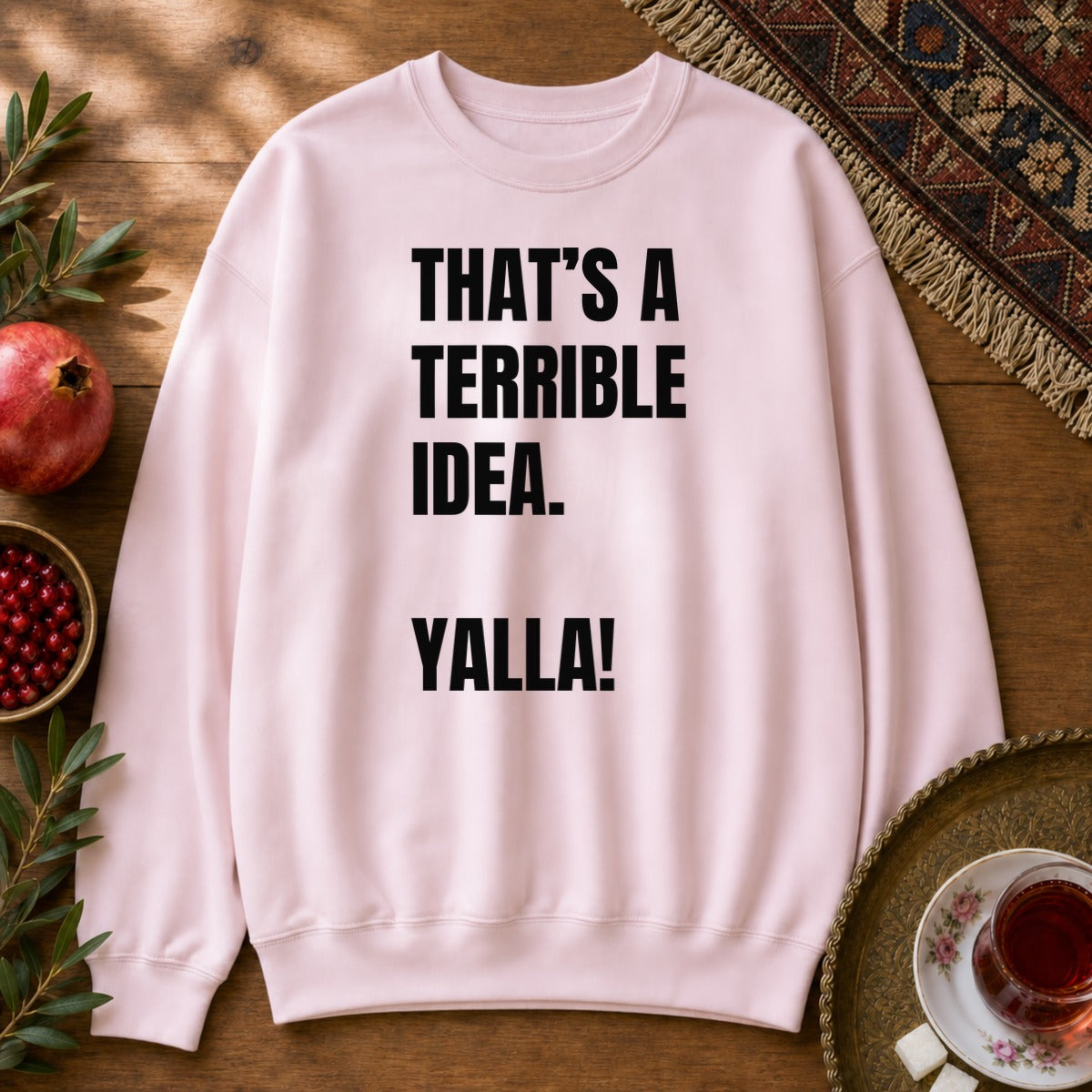 Yalla! Sweatshirt - Light Pink