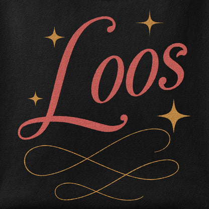 Close-up of the Loos print showing ink detail on the fabric
