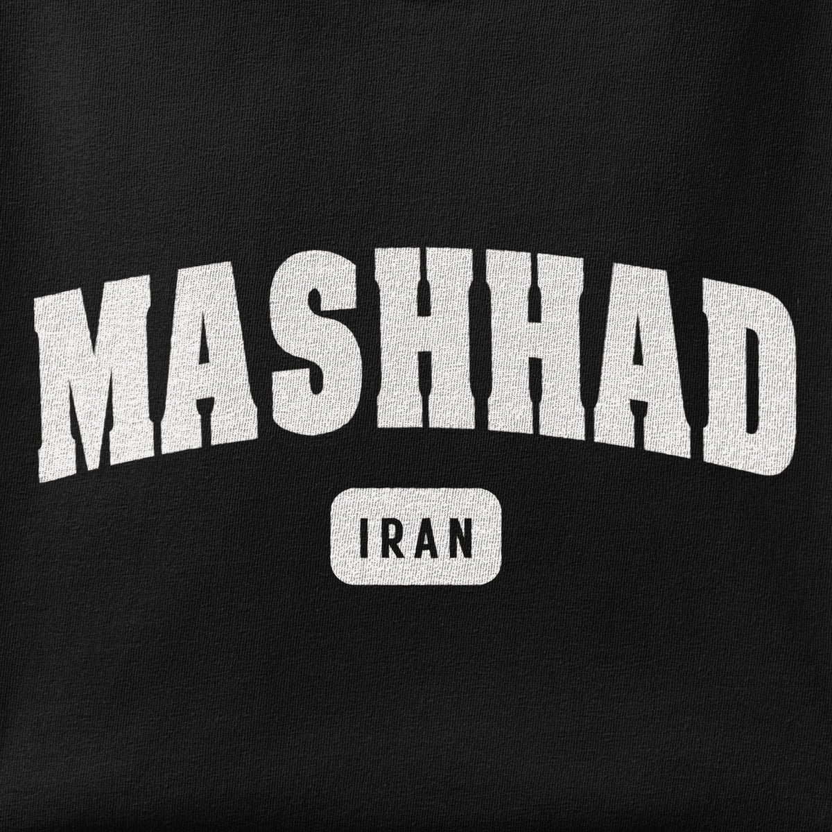 Close-up of the Mashhad print showing ink detail on the fabric
