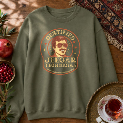 Certified Jeegar Technician Sweatshirt - Military Green