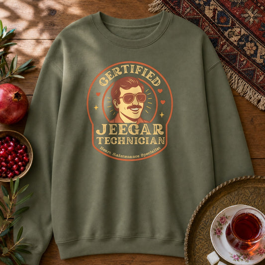 Certified Jeegar Technician Sweatshirt - Military Green