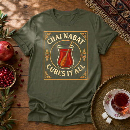 Chai Nabat Cures it All Unisex T-Shirt - Military Green