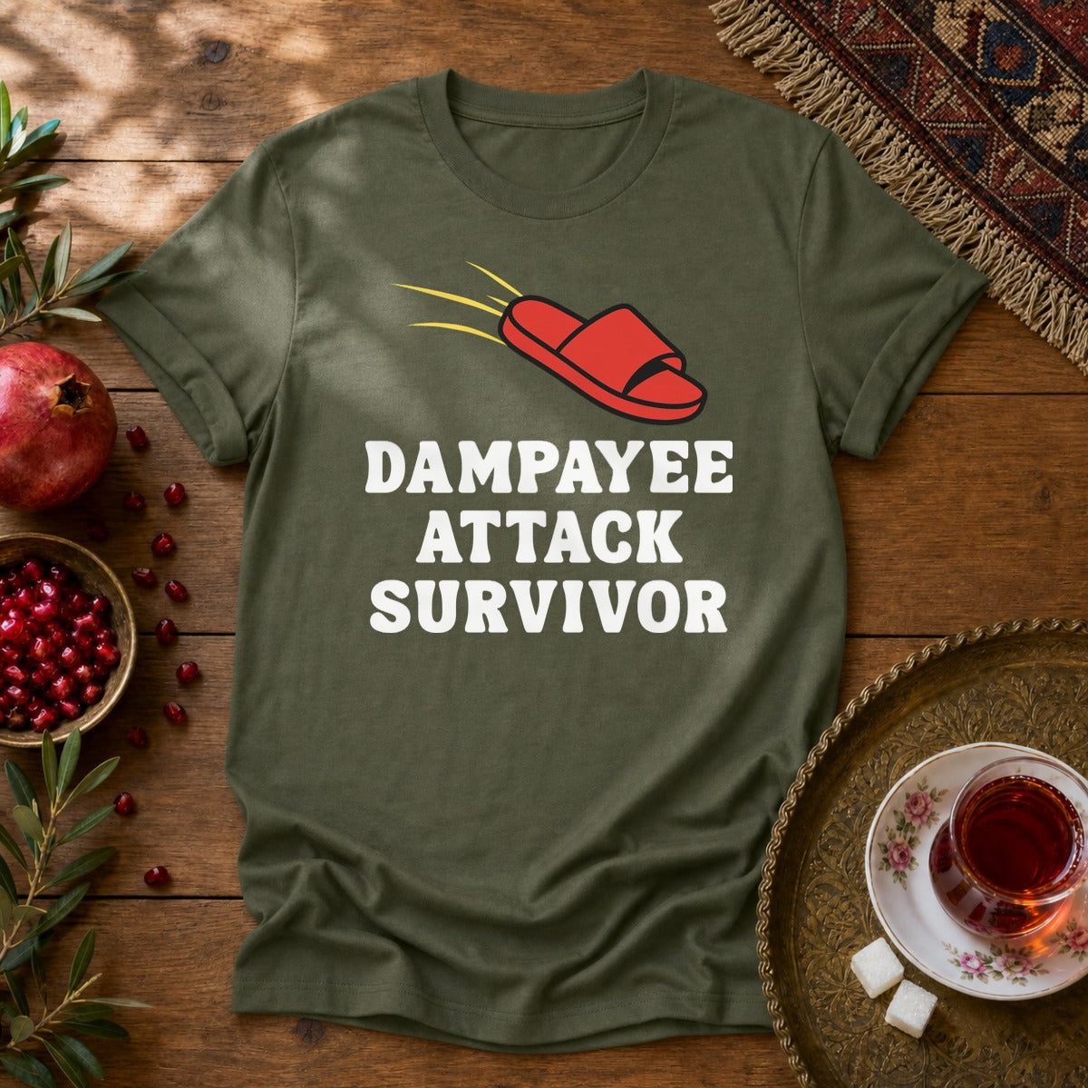 Dampayee Attack Survivor Unisex T-Shirt - Military Green