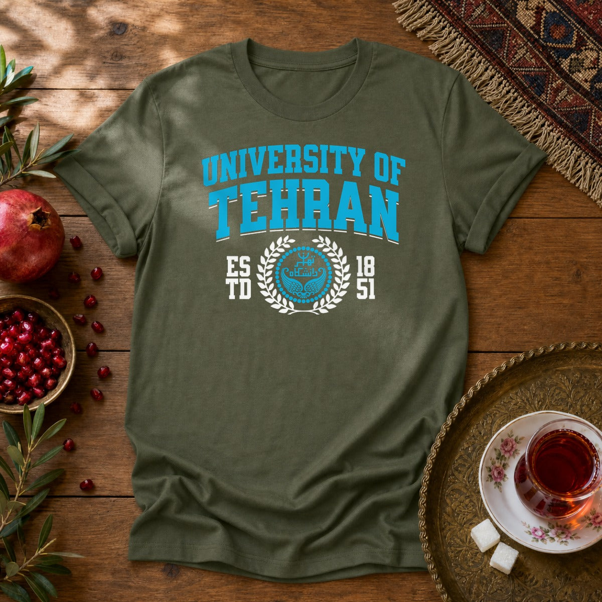 University of Tehran Unisex T-Shirt - Military Green