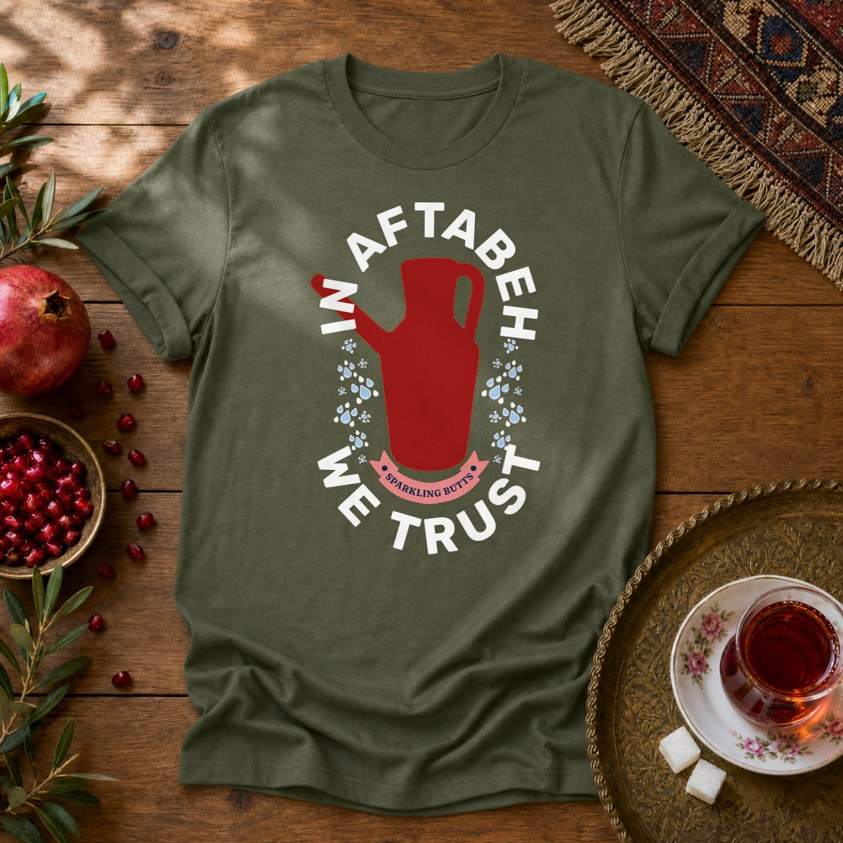 In Aftabeh We Trust Unisex T-Shirt - Military Green