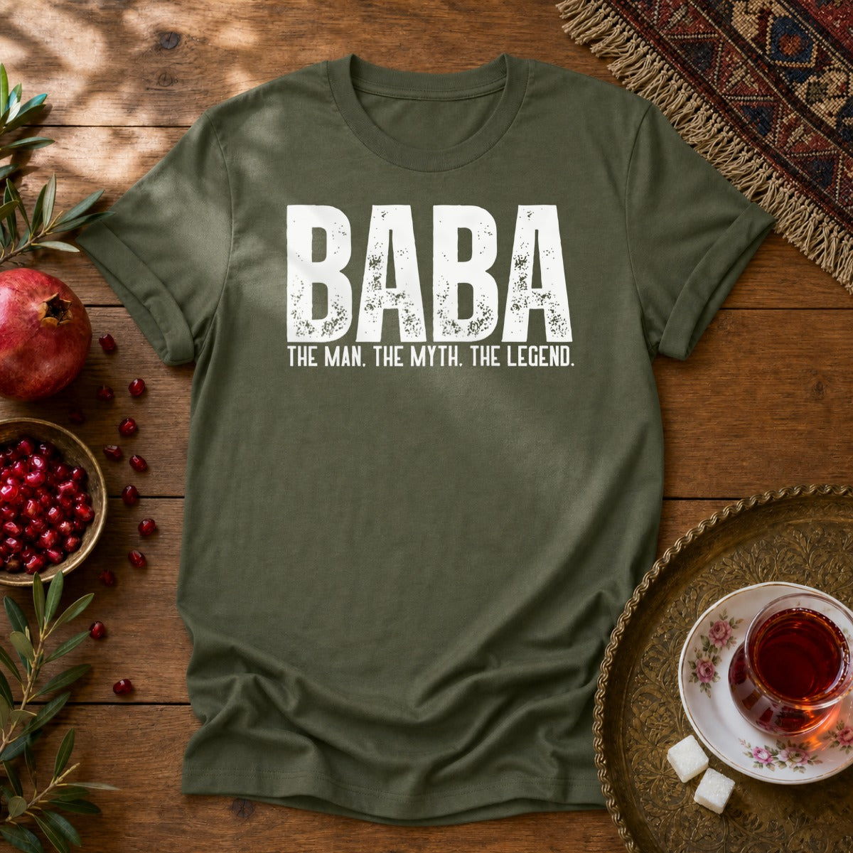 Baba, The Man, The Myth, The Legend Unisex T-Shirt - Military Green