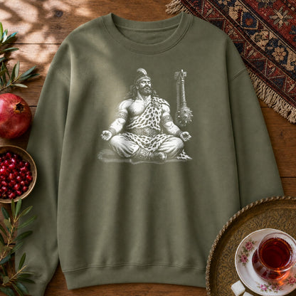 Meditating Rostam Sweatshirt - Military Green