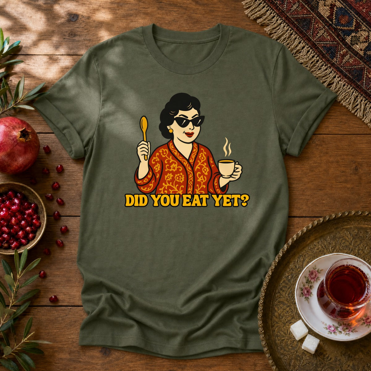 Did you eat yet? 1 Unisex T-Shirt - Military Green