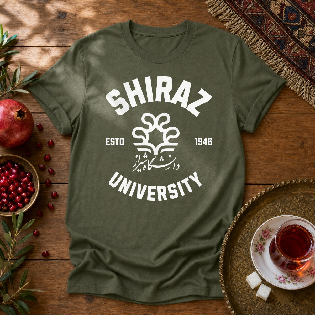 Shiraz University Unisex T-Shirt - Military Green