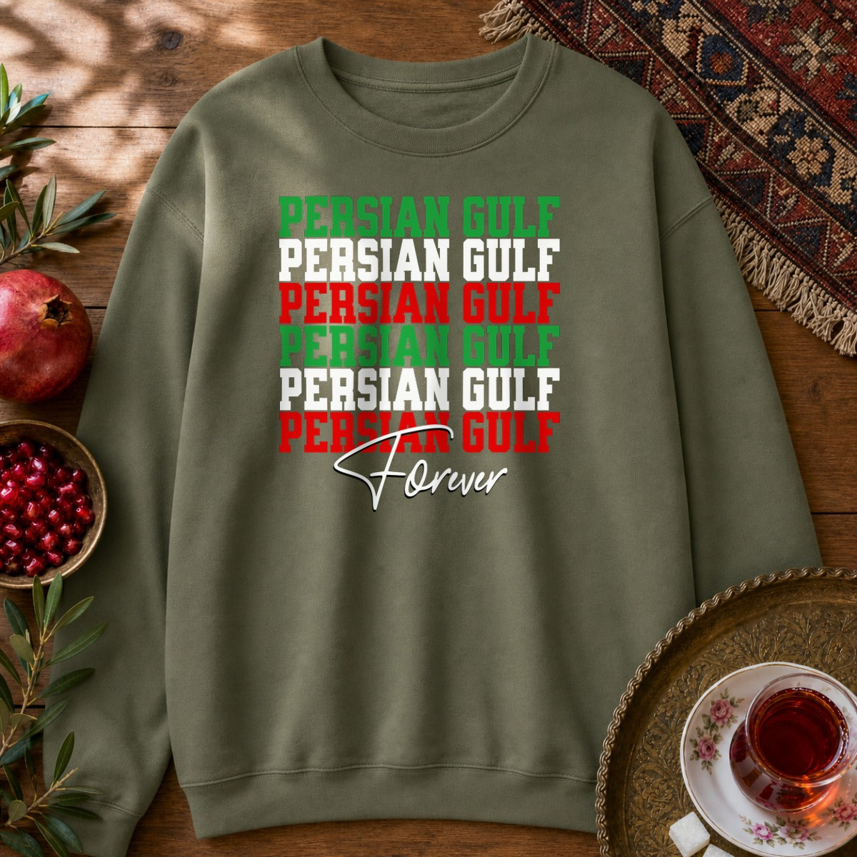 Persian Gulf, Forever Sweatshirt - Military Green