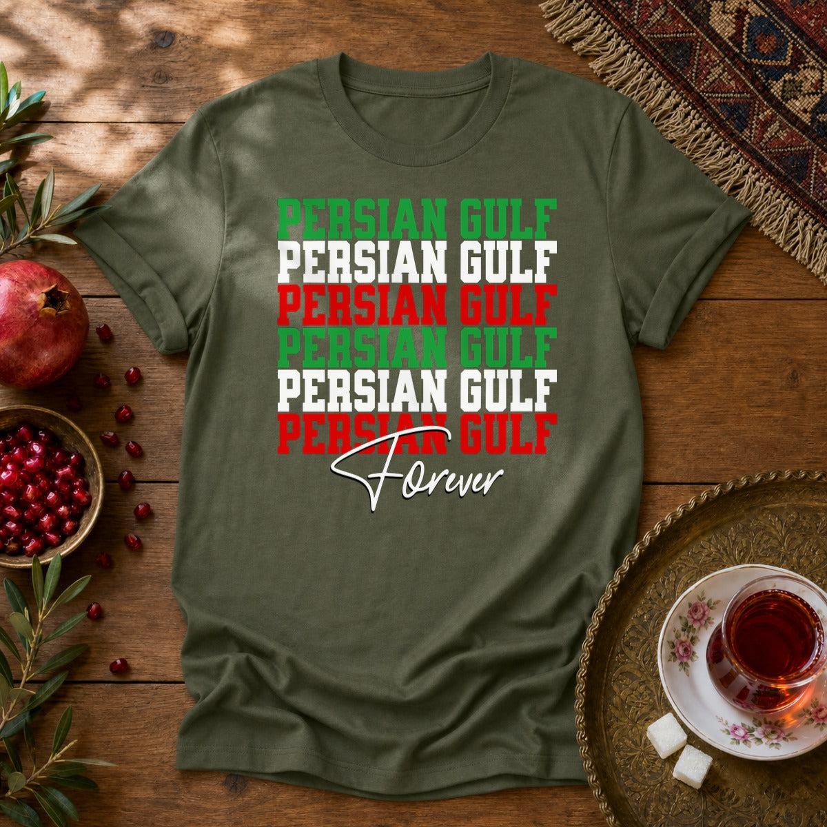 Persian Gulf, Forever  Unisex T-Shirt - Military Green