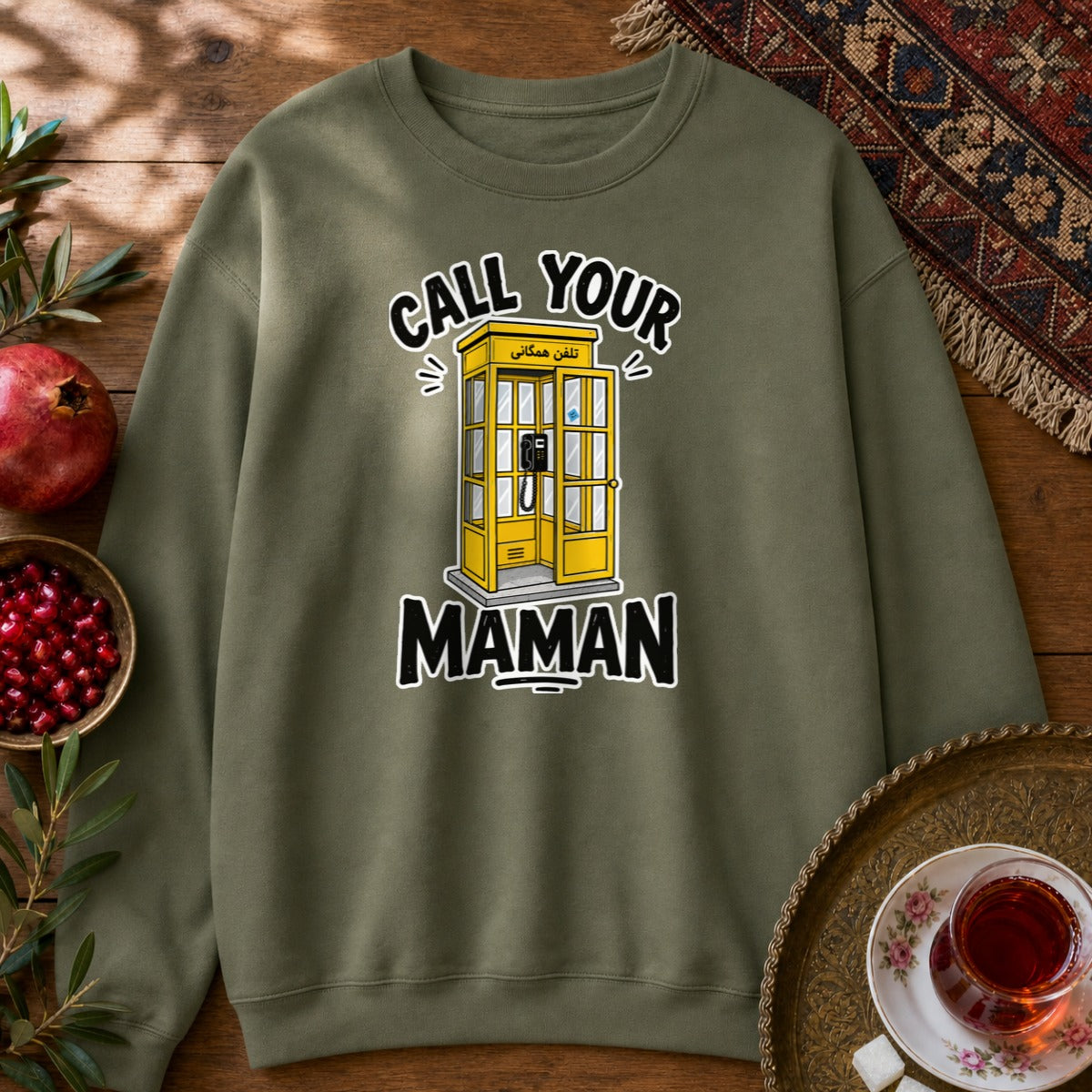 Call your Maman Sweatshirt - Military Green