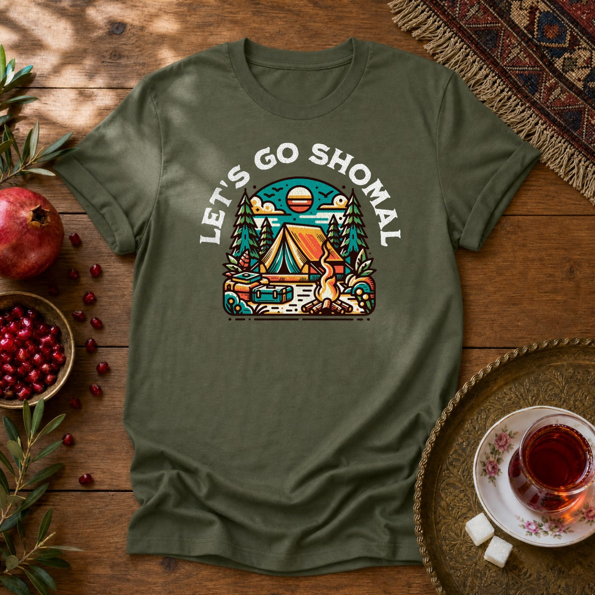 Let's Go Shomal Unisex T-Shirt - Military Green