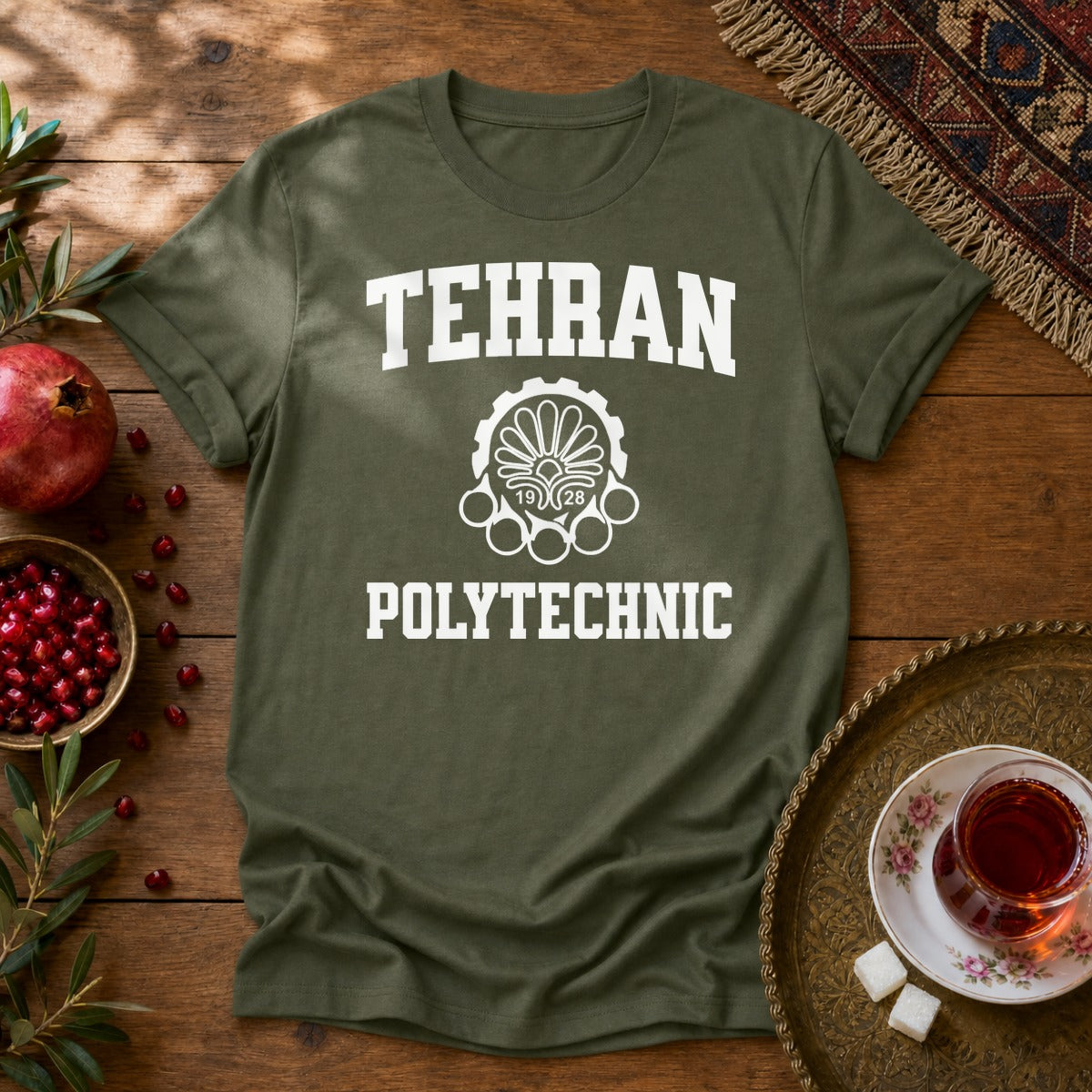 Tehran Polytechnic Unisex T-Shirt - Military Green