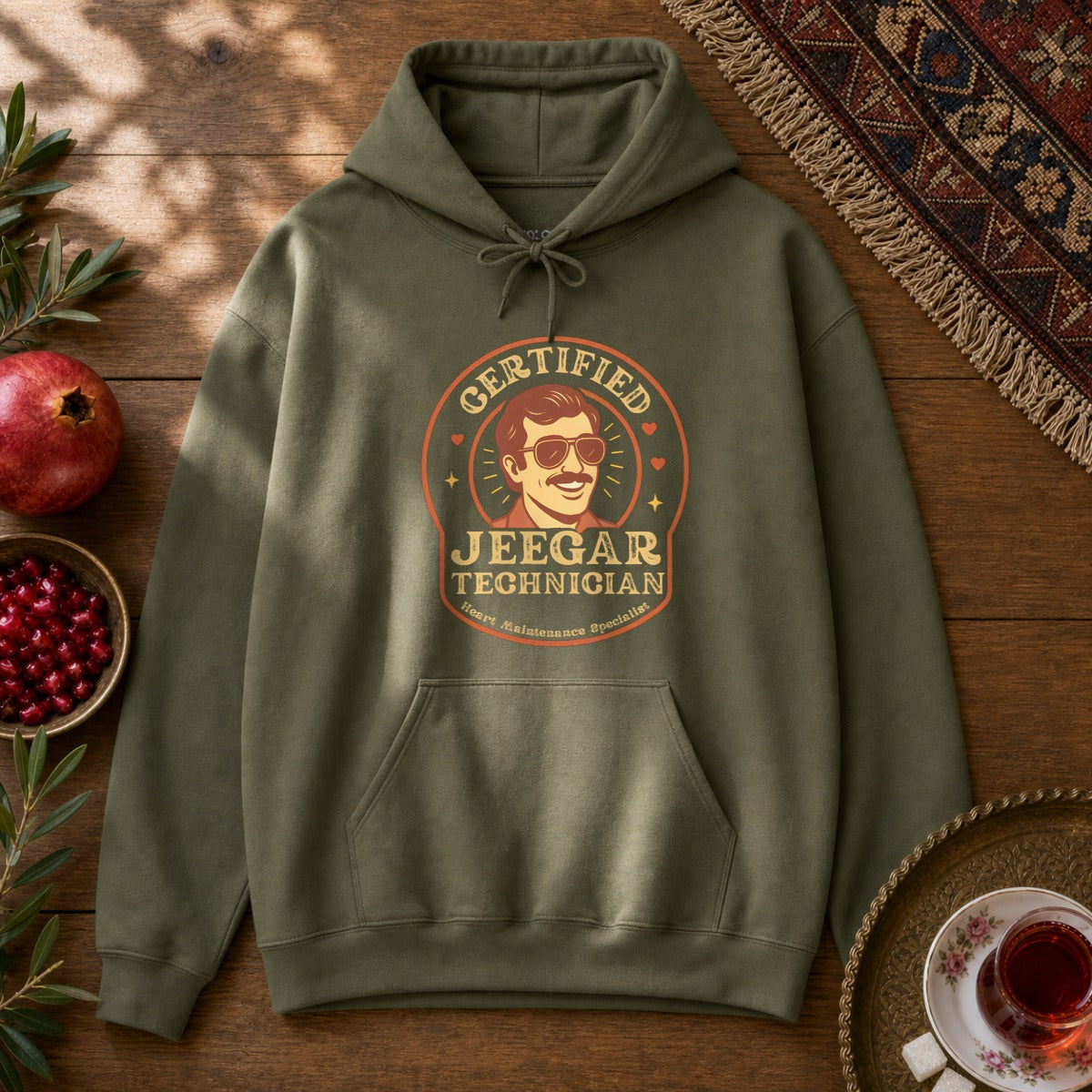 Certified Jeegar Technician Hoodie - Military Green