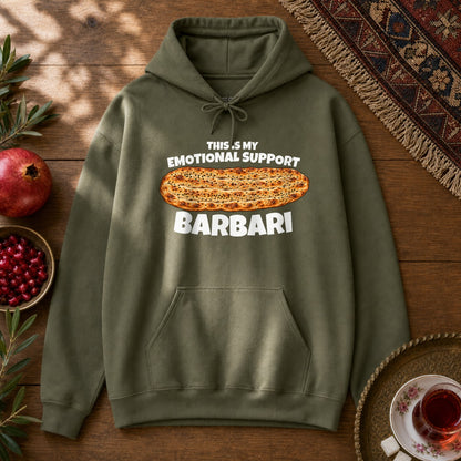 Emotional Support Barbari Hoodie - Military Green