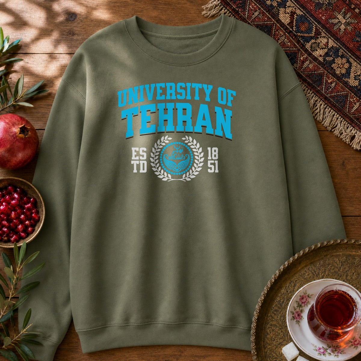 University of Tehran Sweatshirt - Military Green