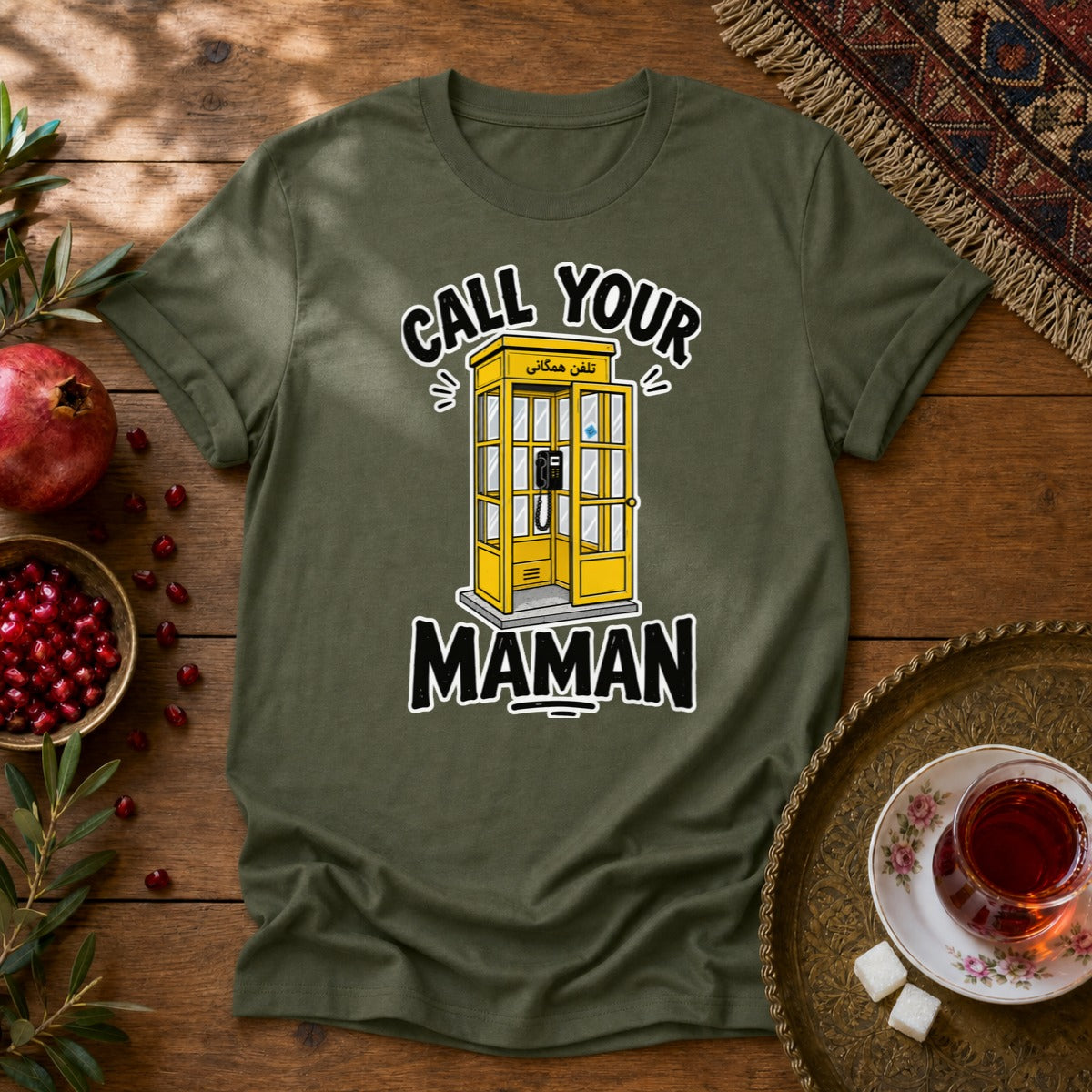 Call your Maman Unisex T-Shirt - Military Green