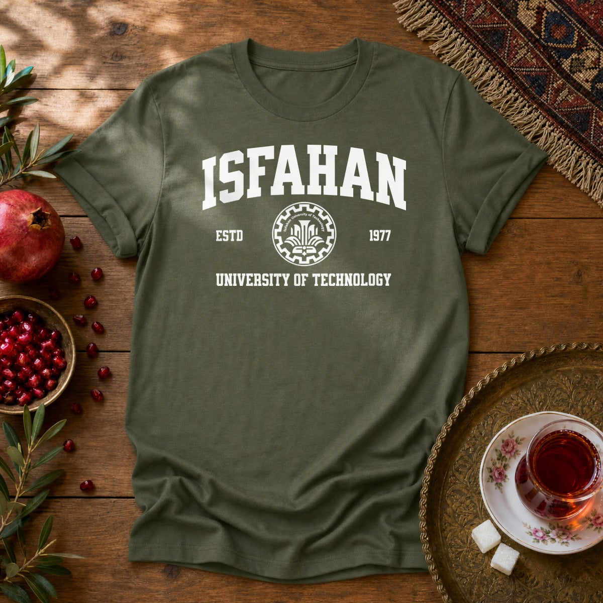 Isfahan University of Technology Unisex T-Shirt - Military Green