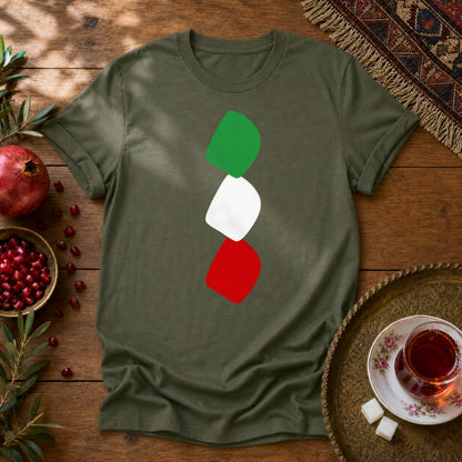 3 Noqte Iran Flag Unisex T-Shirt - Military Green
