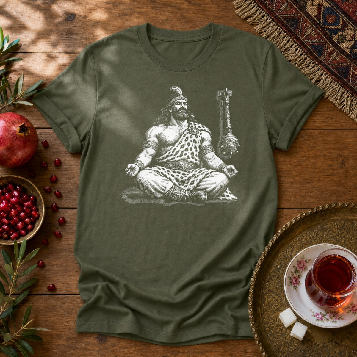Meditating Rostam Unisex T-Shirt - Military Green
