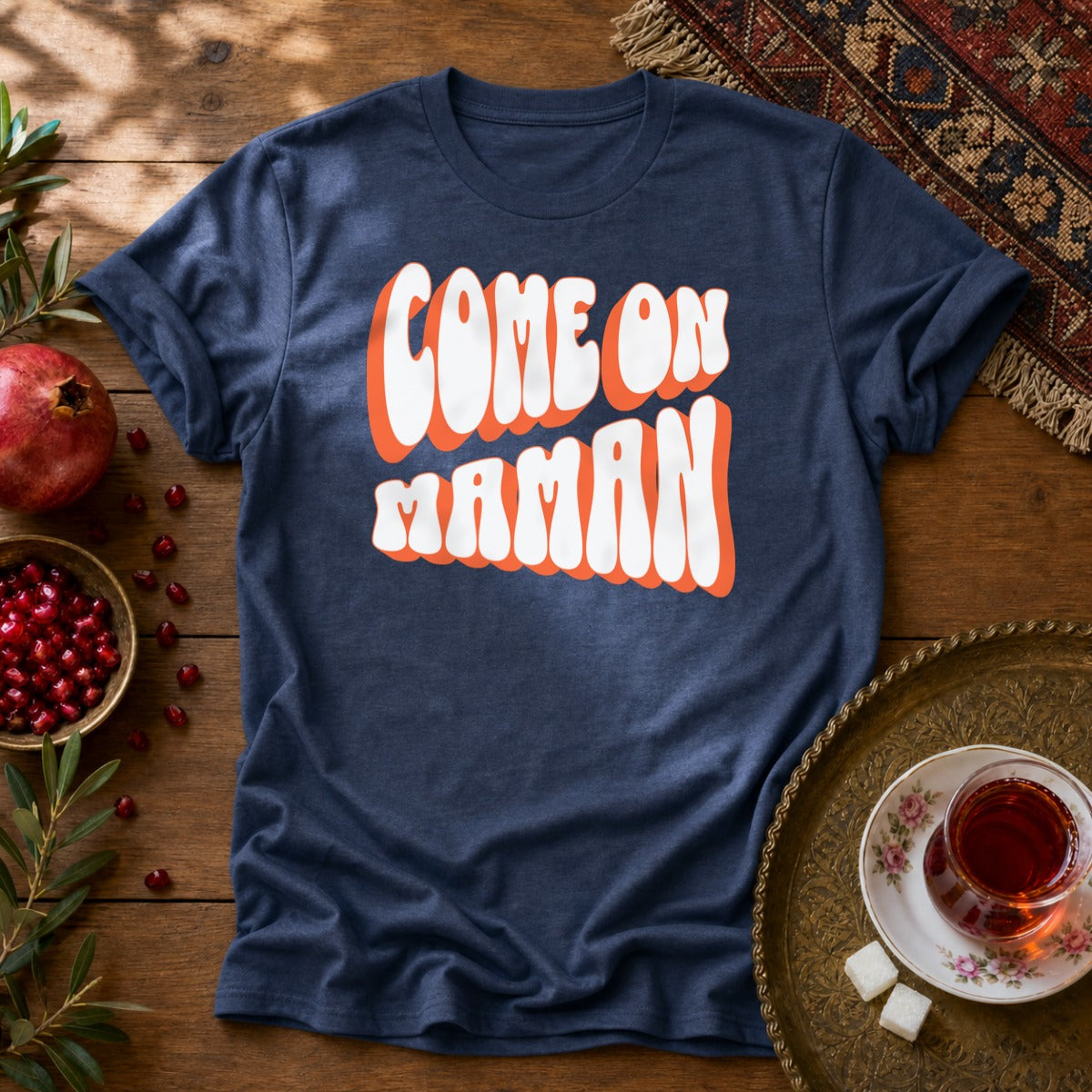 Come On Maman Unisex T-Shirt - Navy
