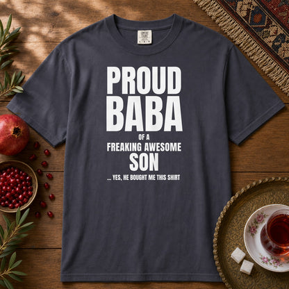 Proud Baba of a Son Premium Tee - Navy