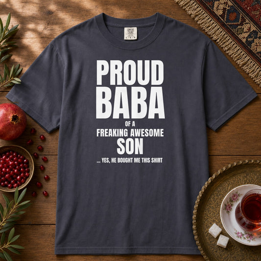 Proud Baba of a Son Premium Tee - Navy