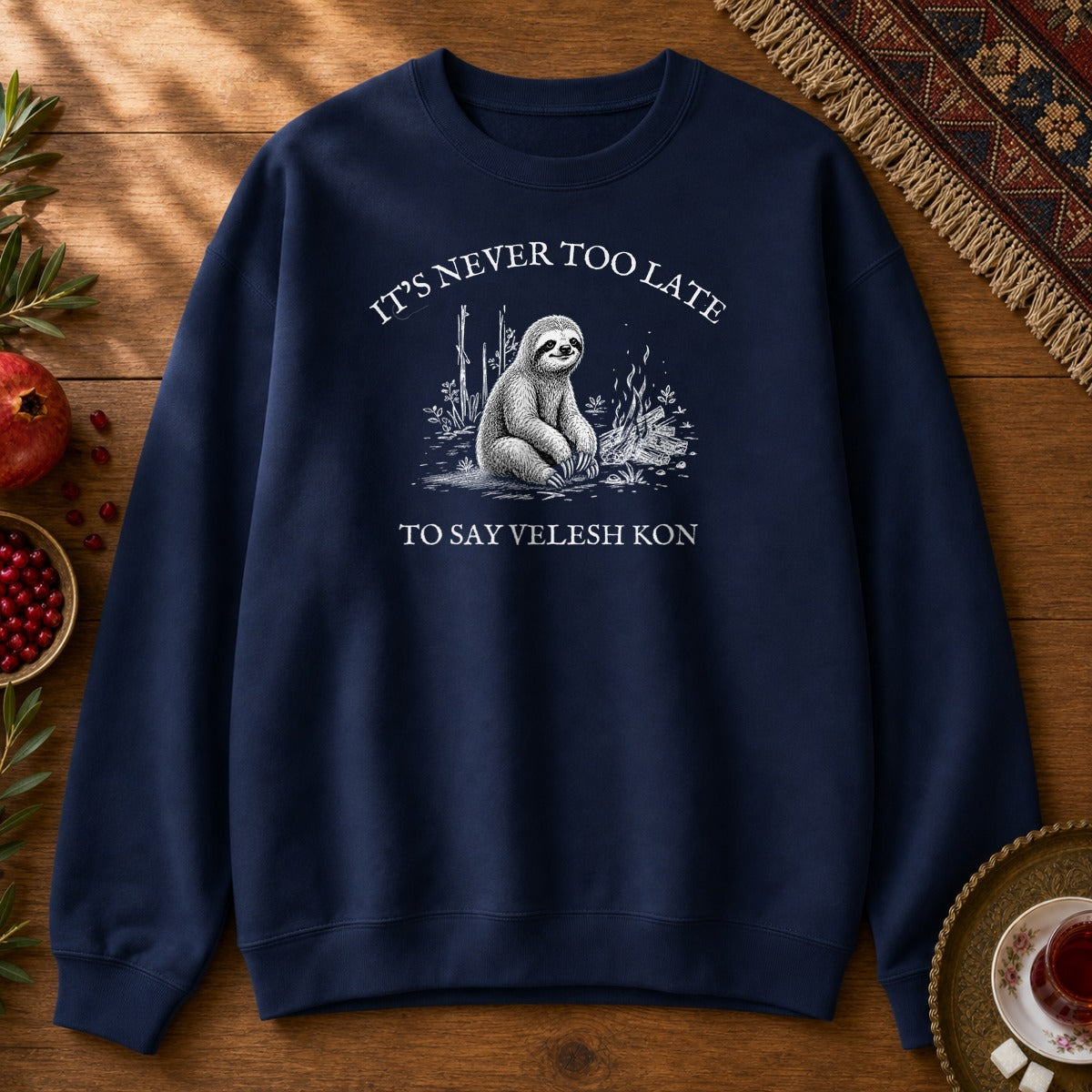 Velesh Kon Sloth Sweatshirt - Navy