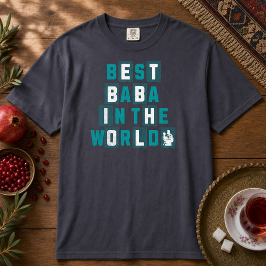 Best Baba in the World Premium Tee - Navy