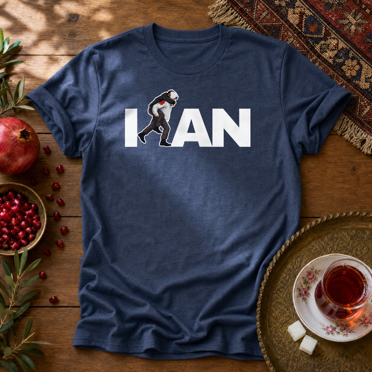 Iran's Fighter (Hamid Mahdavi) Unisex T-Shirt - Navy
