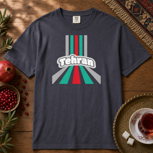 Retro Tehran Premium Tee - Navy
