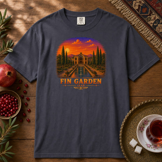 Fin Garden - Pixel Art Premium Tee - Navy