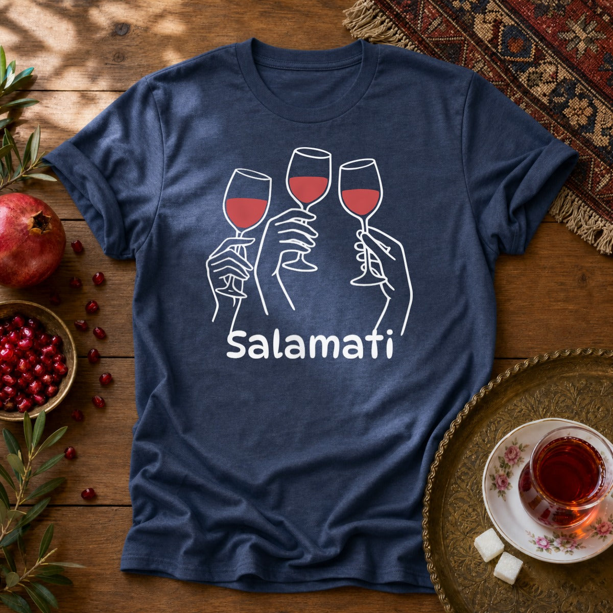 Salamati Wine Unisex T-Shirt - Navy