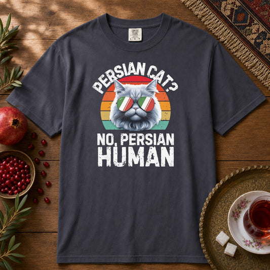 Persian Cat Human Premium Tee - Navy