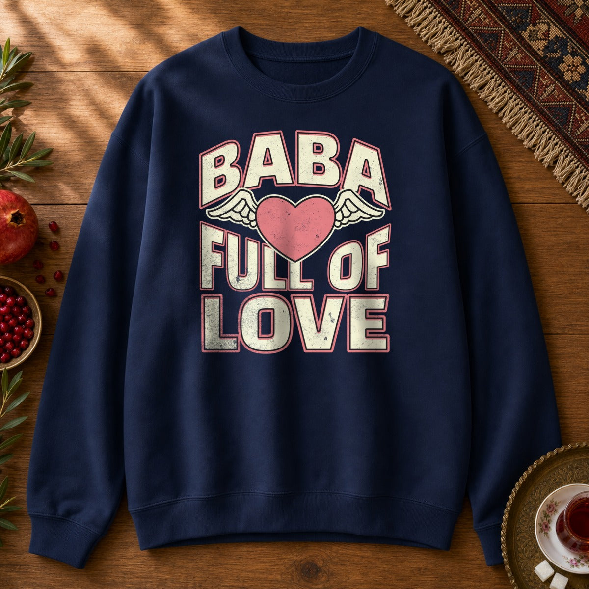 Baba Full of Love Sweatshirt - Navy