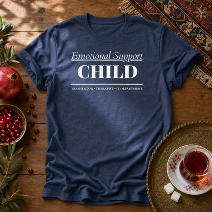 Emotional Support Child Unisex T-Shirt - Navy