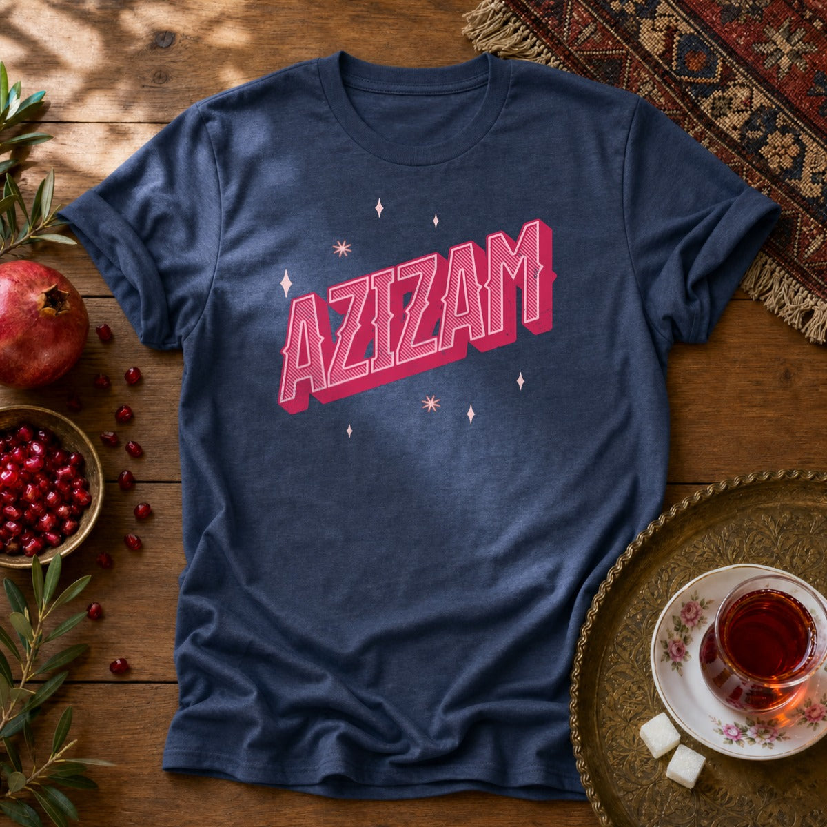 Azizam Vintage Unisex T-Shirt - Navy