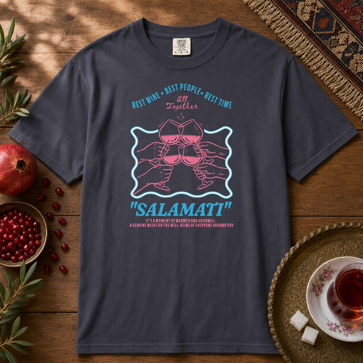 Salamati Explained Premium Tee - Navy